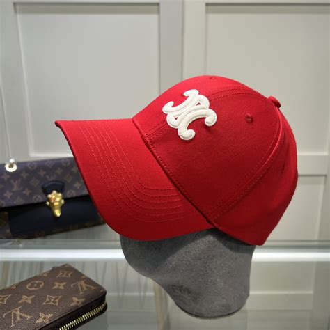 celine cap red|celine hats.